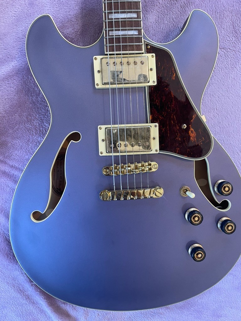 Ibanez Artcore AS73G Semi-Hollowbody Electric Guitar – Metallic Purple Flat