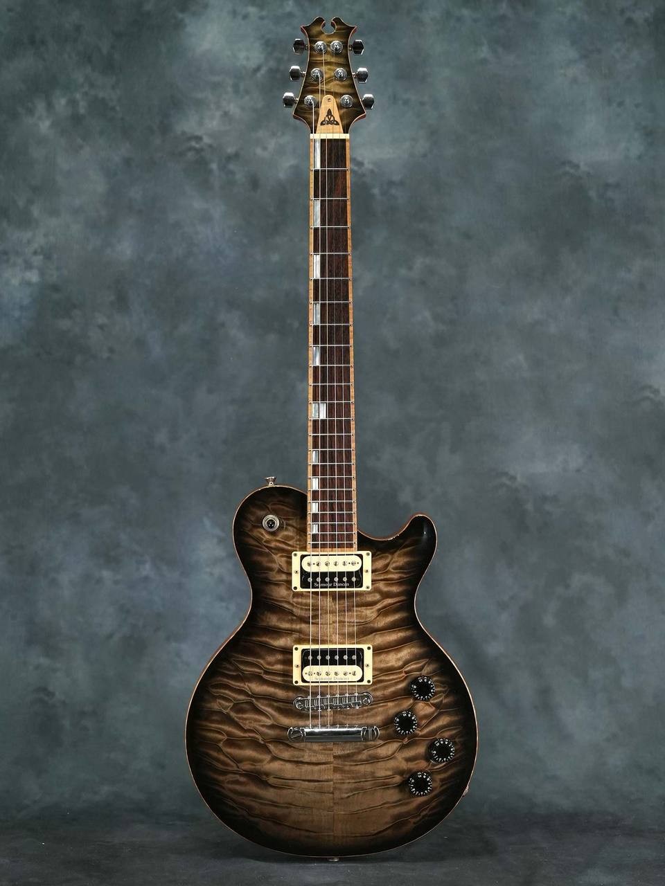 David Thomas McNaught Vintage Single Cut Diamond Quilt Rattlesnake Guitar Used