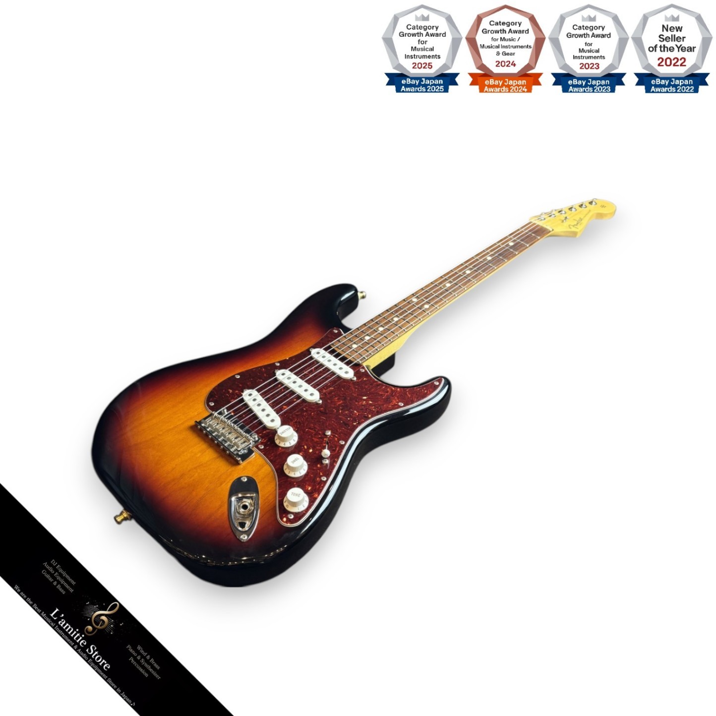 Fender American Professional Stratocaster 3TS Electric Guitar with Rosewood Nec