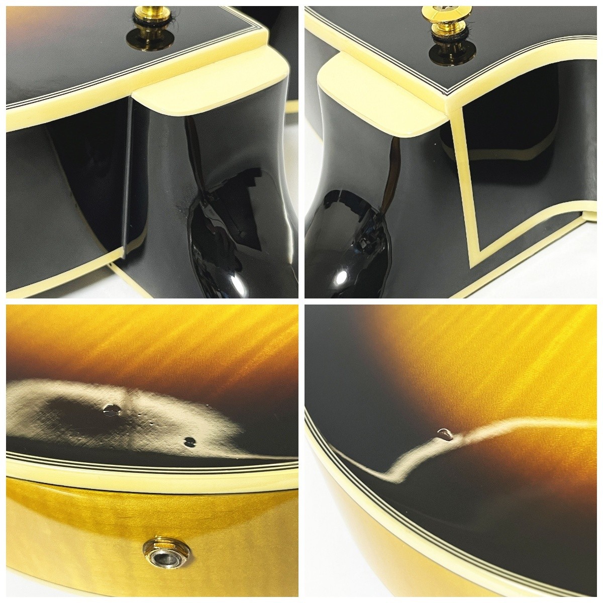 Electric Guitar Ibanez AF95FM Artcore 2022 Yellow Sunburst Flame Maple with Bag