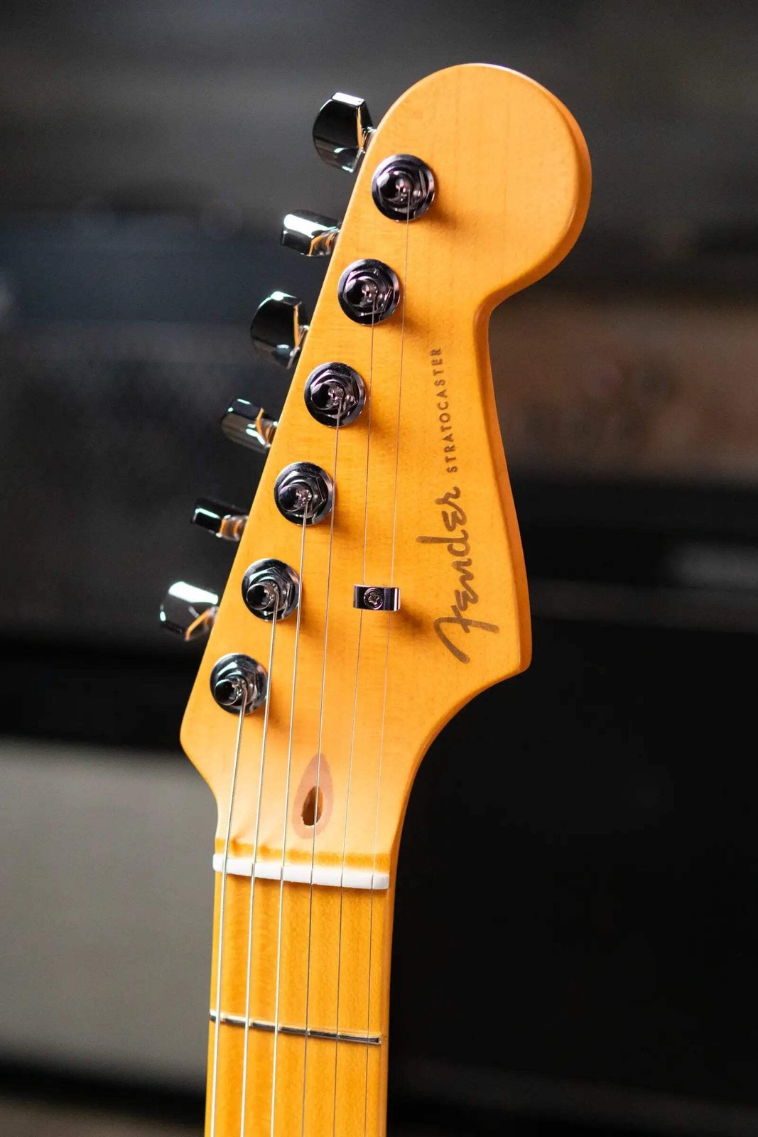 Fender American Ultra II Stratocaster HSS Electric Guitar – Solar Flare with Har