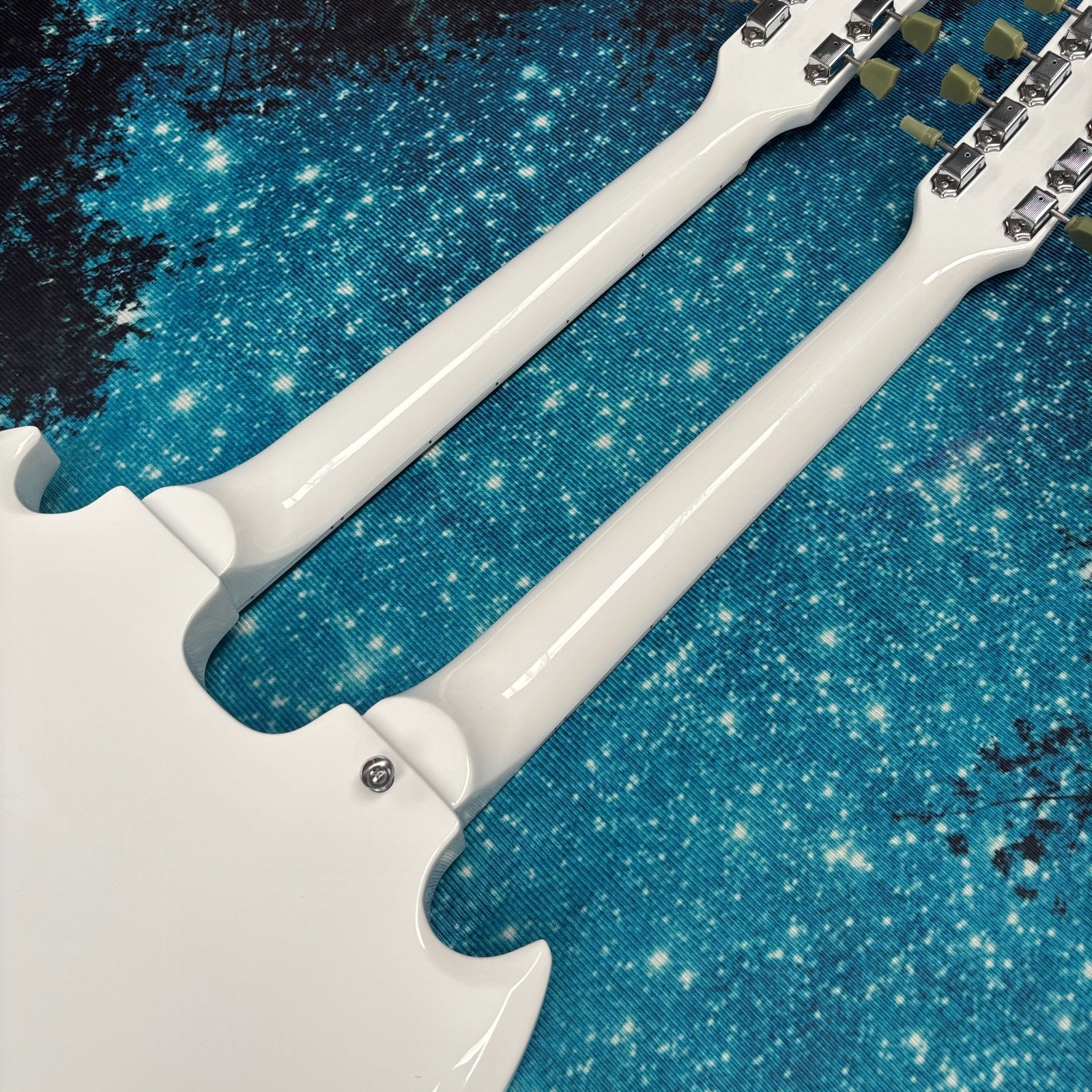Custom 1969 EDS-1275 SG Double Neck Electric Guitar Jimmy Page 12+6 white