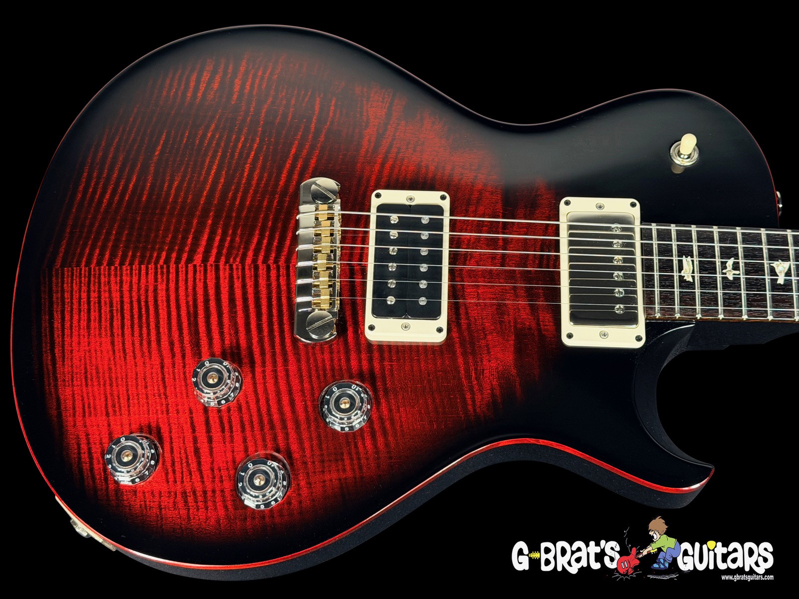 2024 PAUL REED SMITH PRS MARK TREMONTI SINGLECUT FLAME TOP ~ FIRE RED BURST