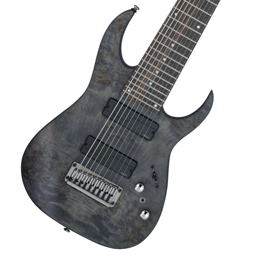Ibanez RG9PB-TGF Axe Design Lab Transparent Gray Flat 9-String Electric Guitar
