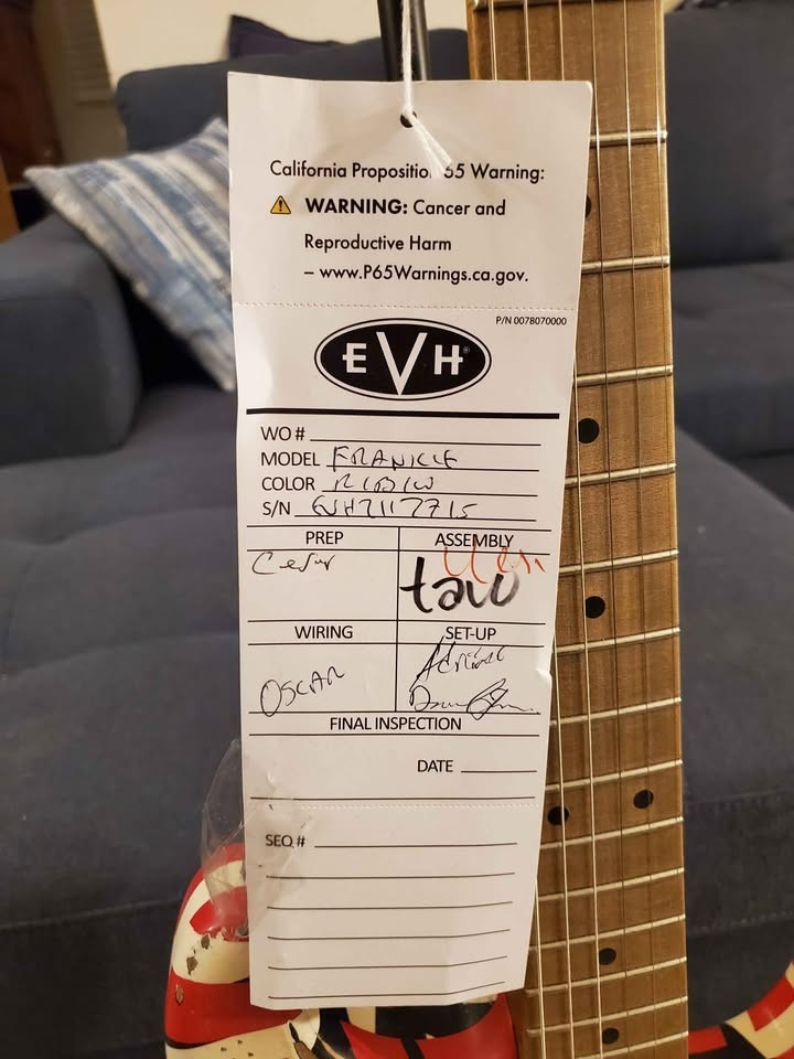New EVH Frankie Relic Electric Guitar 2021 Authentic Van Halen Guitar