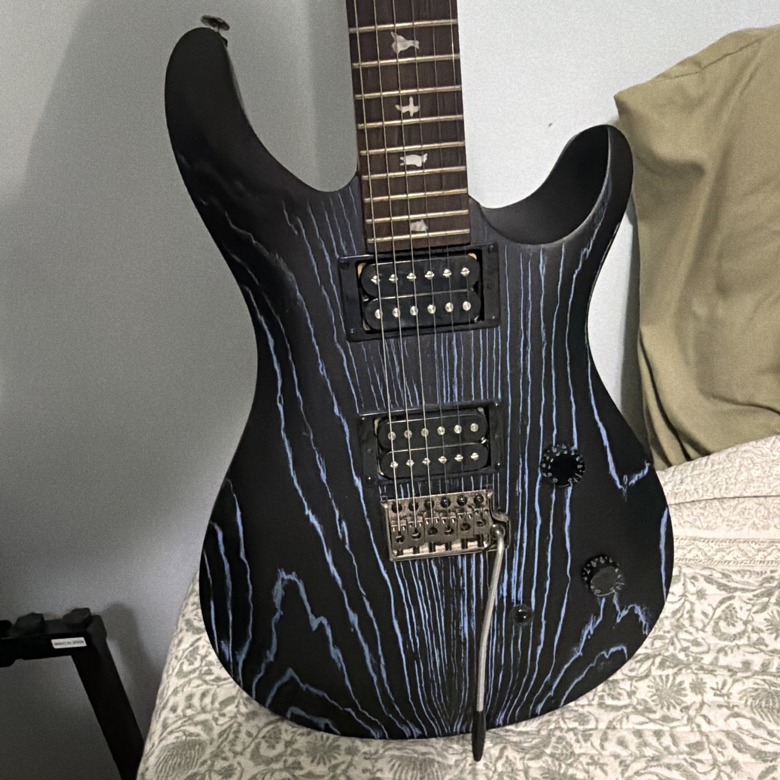 PRS SE CE 24 Sandblasted Limited Edition Blue Electric Guitar Birds Coil Split