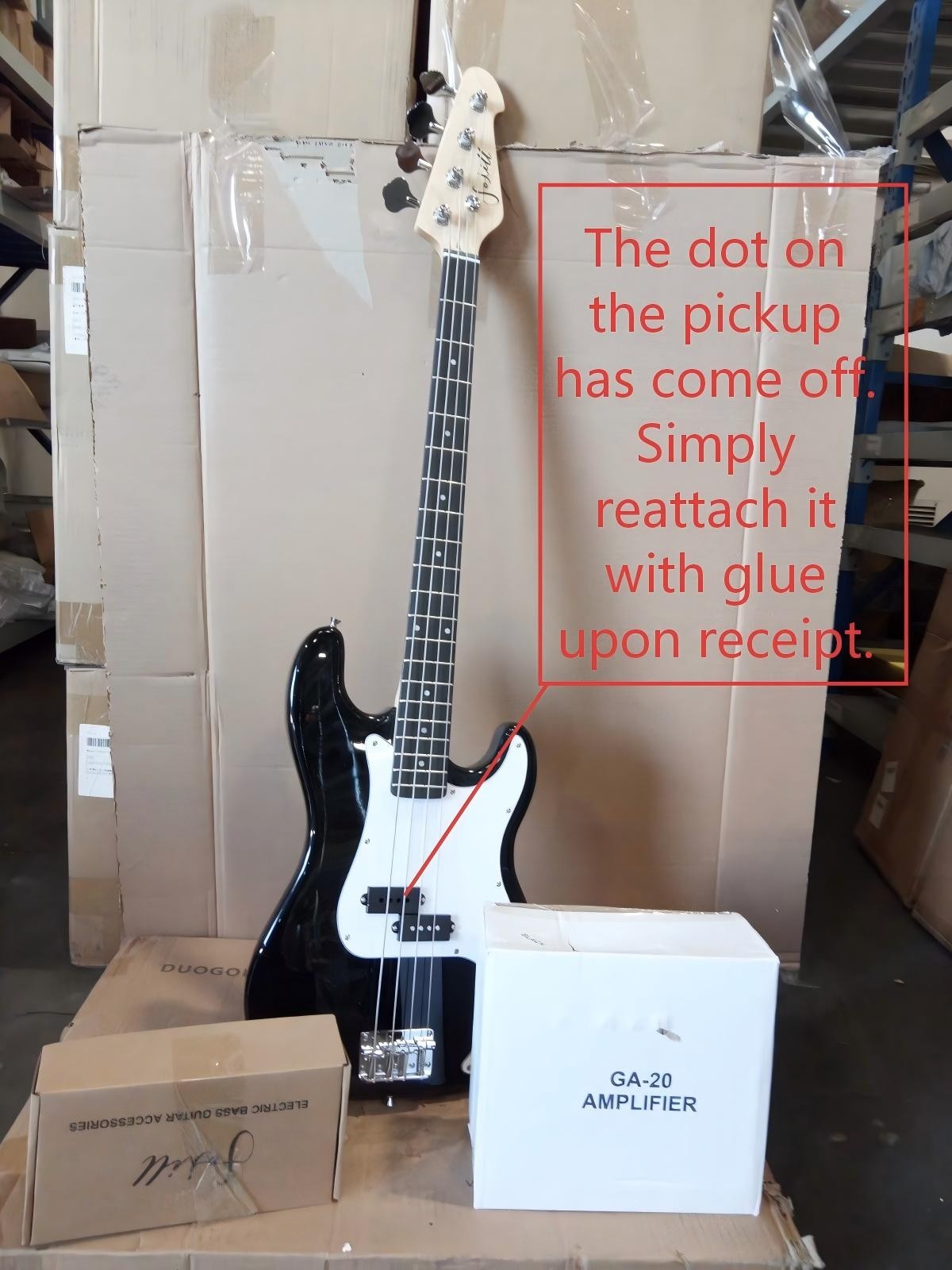 Open Box Electric bass Guitar set Rosewood Fretboard TBA328955473518
