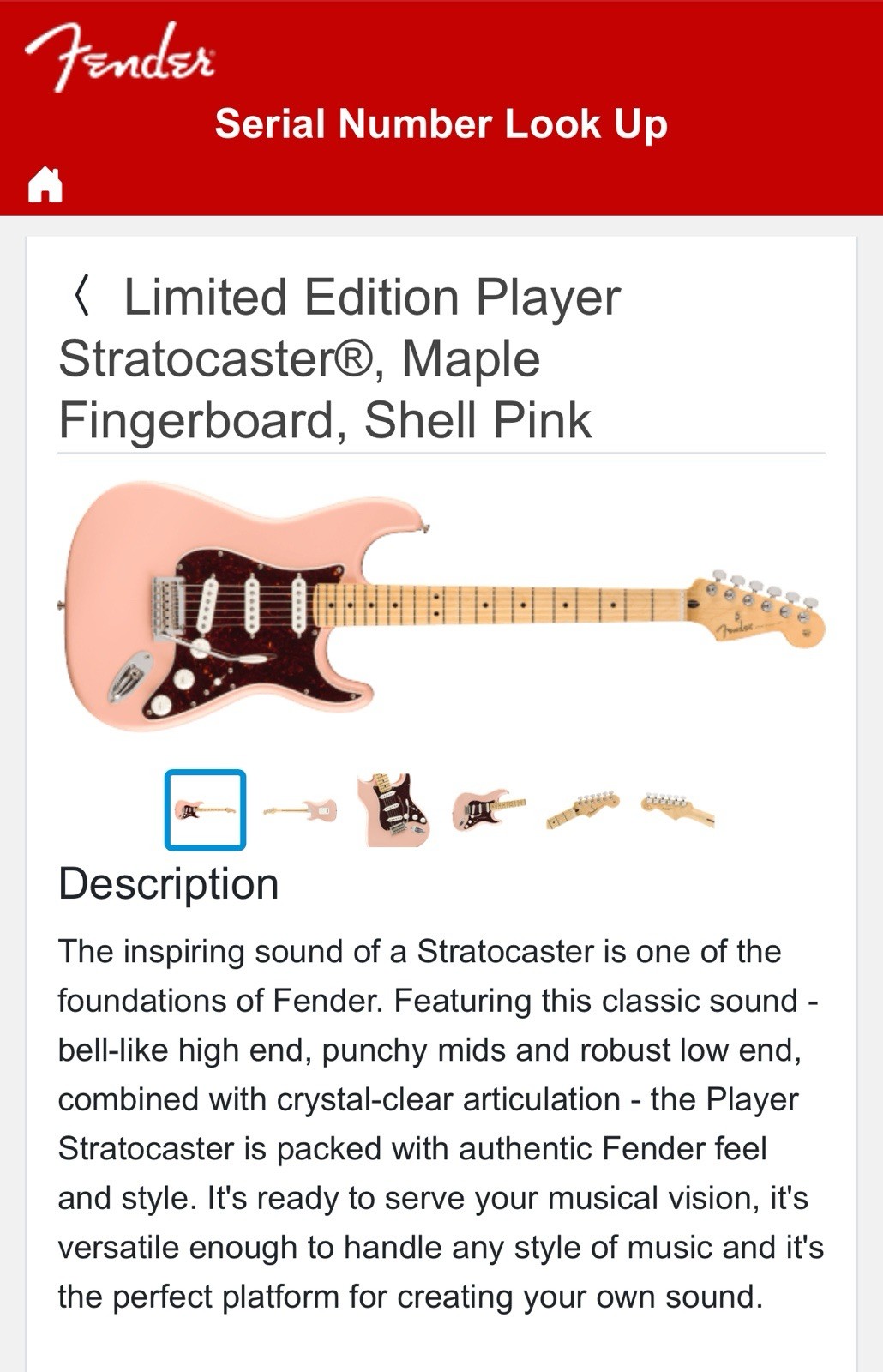 XMAS SALE | Limited Edition Fender Player Stratocaster, Maple Strat | Shell Pink