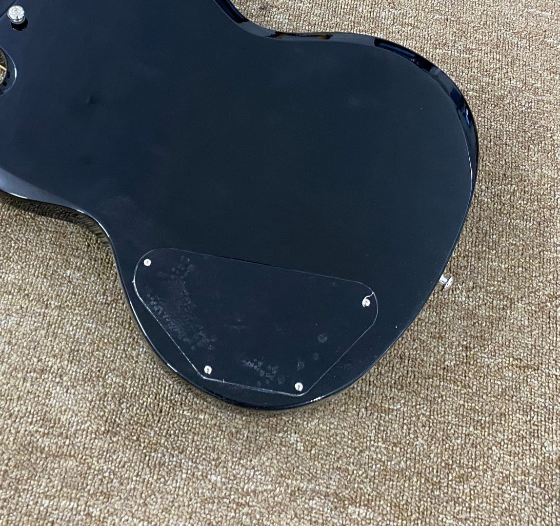 Gorgeous Jet‑Black Electric Guitar Block Fretboard Inlays Mahogany Body🔥