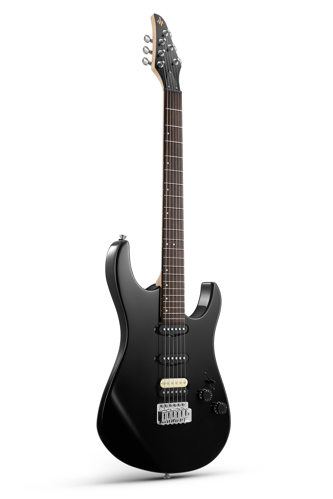 🎸 Donner DMT-66 Electric Guitar Tremolo Bridge HSS Pickup Glossy Black With Bag