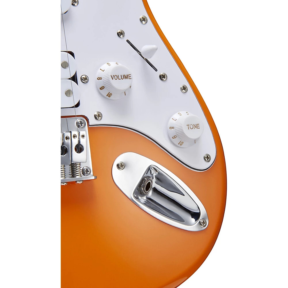 Mitchell TD100 Short-Scale Electric Guitar Orange 3-Ply White Pickguard