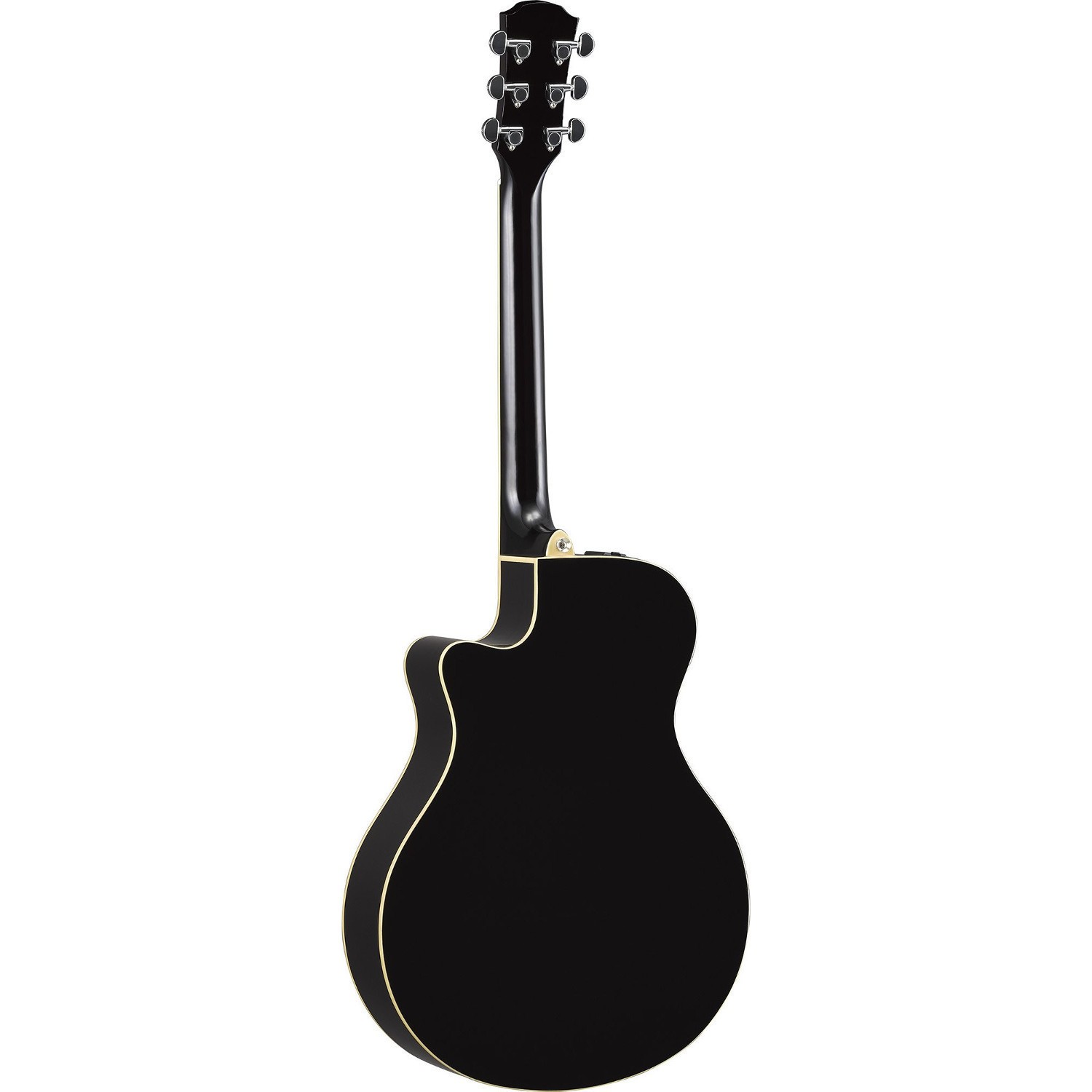 Yamaha APX600BL Thinline Acoustic-Electric Guitar Black with Case and Picks