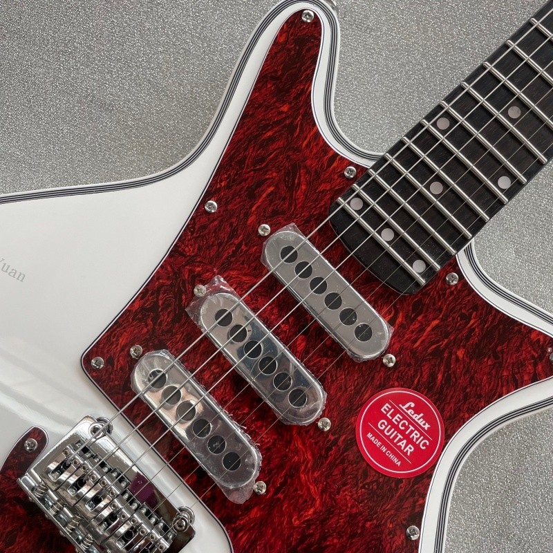 Electric Guitar SSS Pickups 24 Frets Red Tortoise Pickguard Multi-Ply Binding