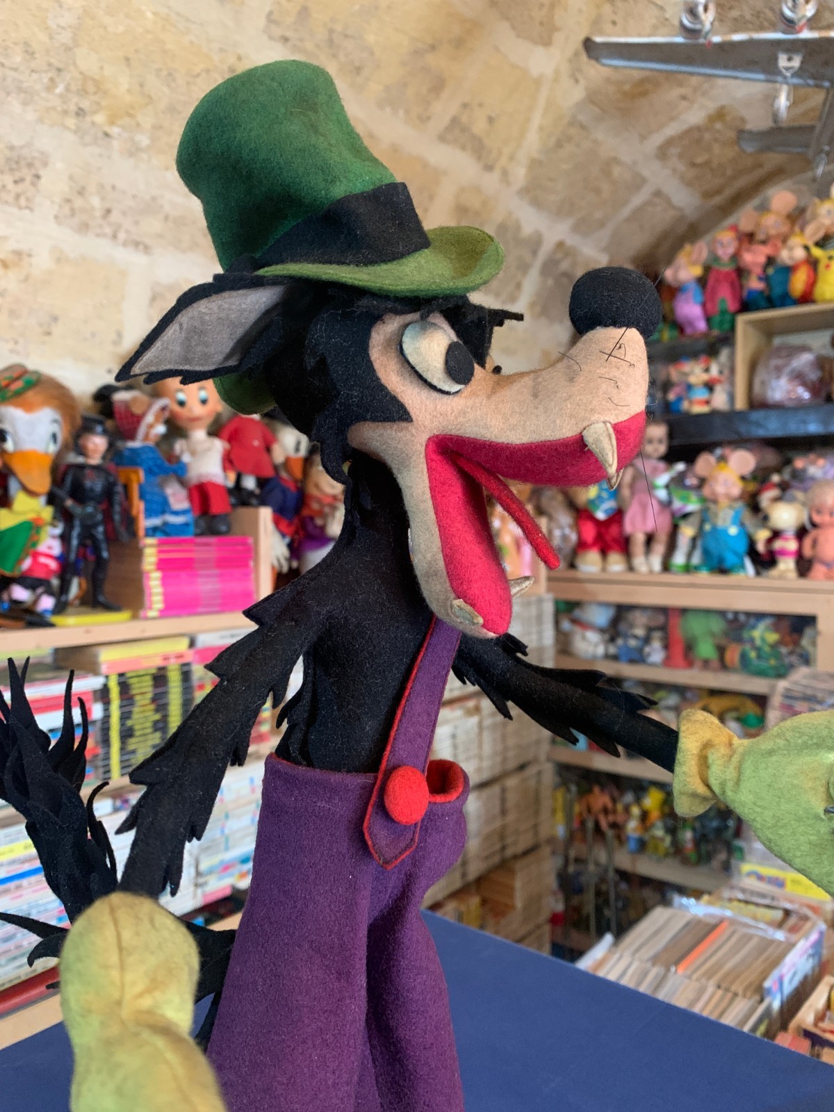 VINTAGE LARGE TOY DOLL BIG BAD WOLF DISNEY PANNOLENCI LENCI FELT LARS CRESBA 50s
