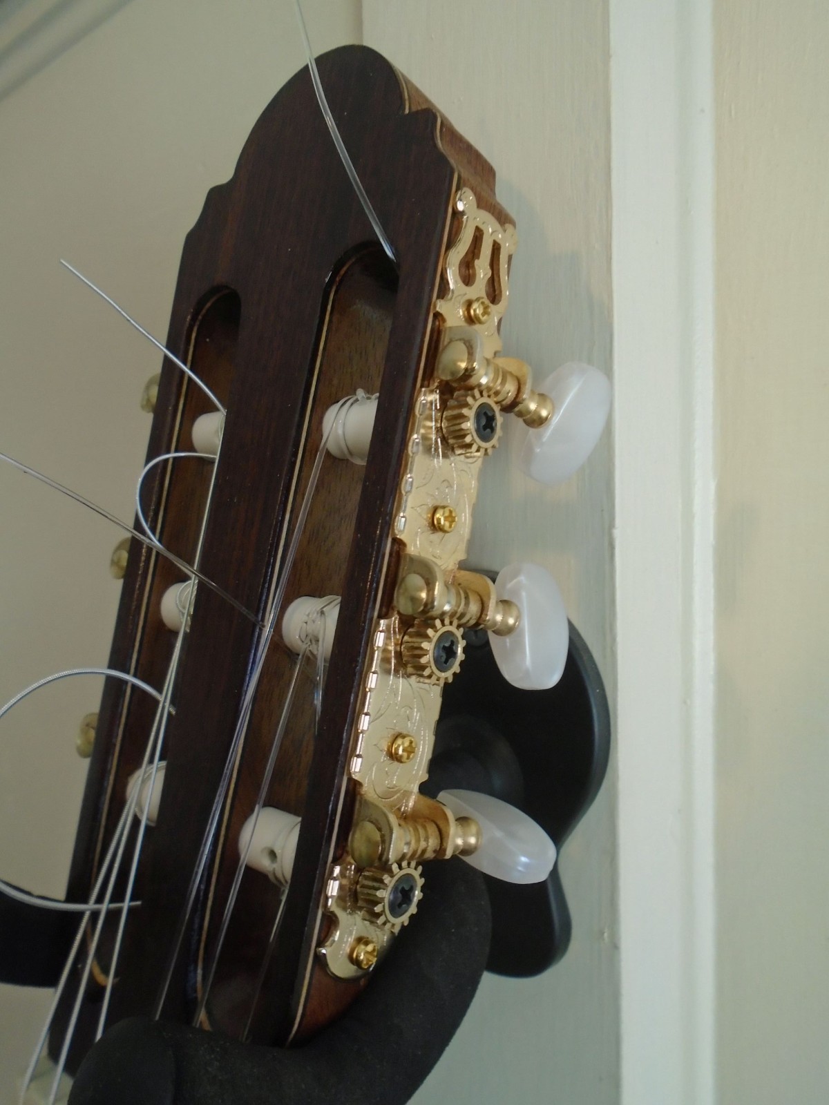 Solid wood, amateur luthier made guitar
