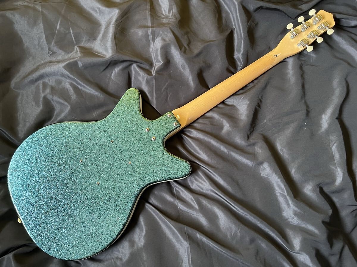 Electric Guitar Danelectro DC59 Bluesparkle Late 1990s Korea Semi-Hollow