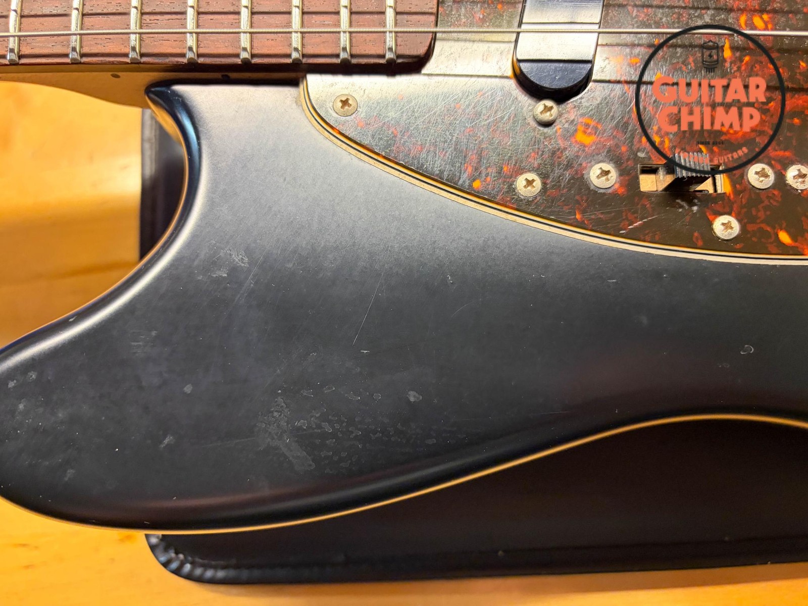 2010 Fender Japan MG69 Mustang Stop Tail – Matte Black w/ Matching Headstock | R