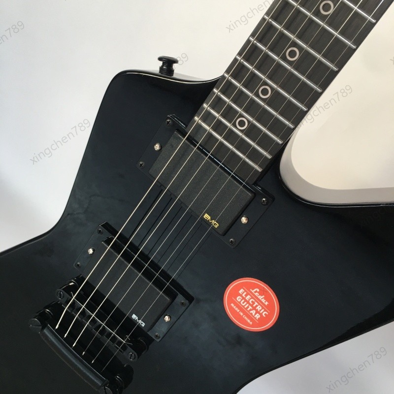 Hard Rock Solid Body Electric Guitar Stainless Rounded Fret Fixed Bridge C Neck