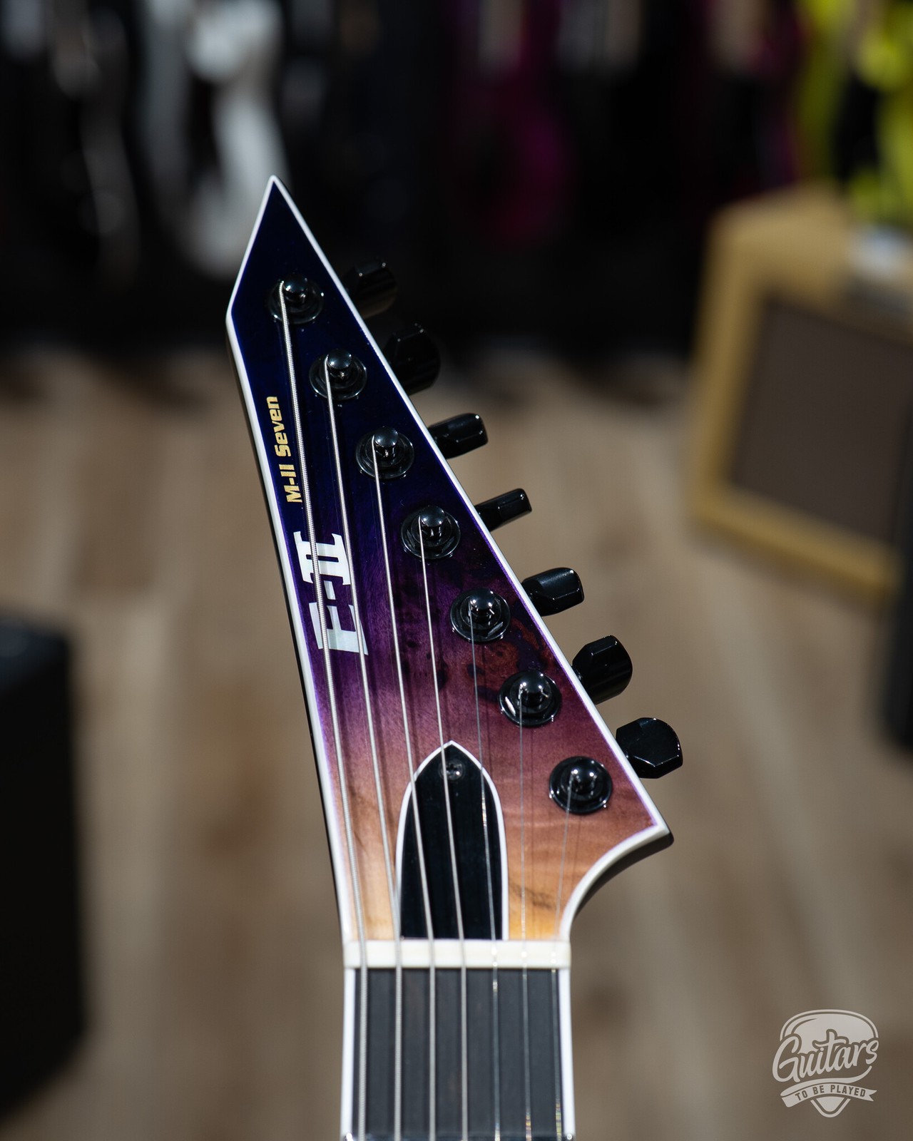 ESP E-II M-II 7 NT Bare Knuckle 7-String w/ Case – Purple Natural Fade (B-Stock)
