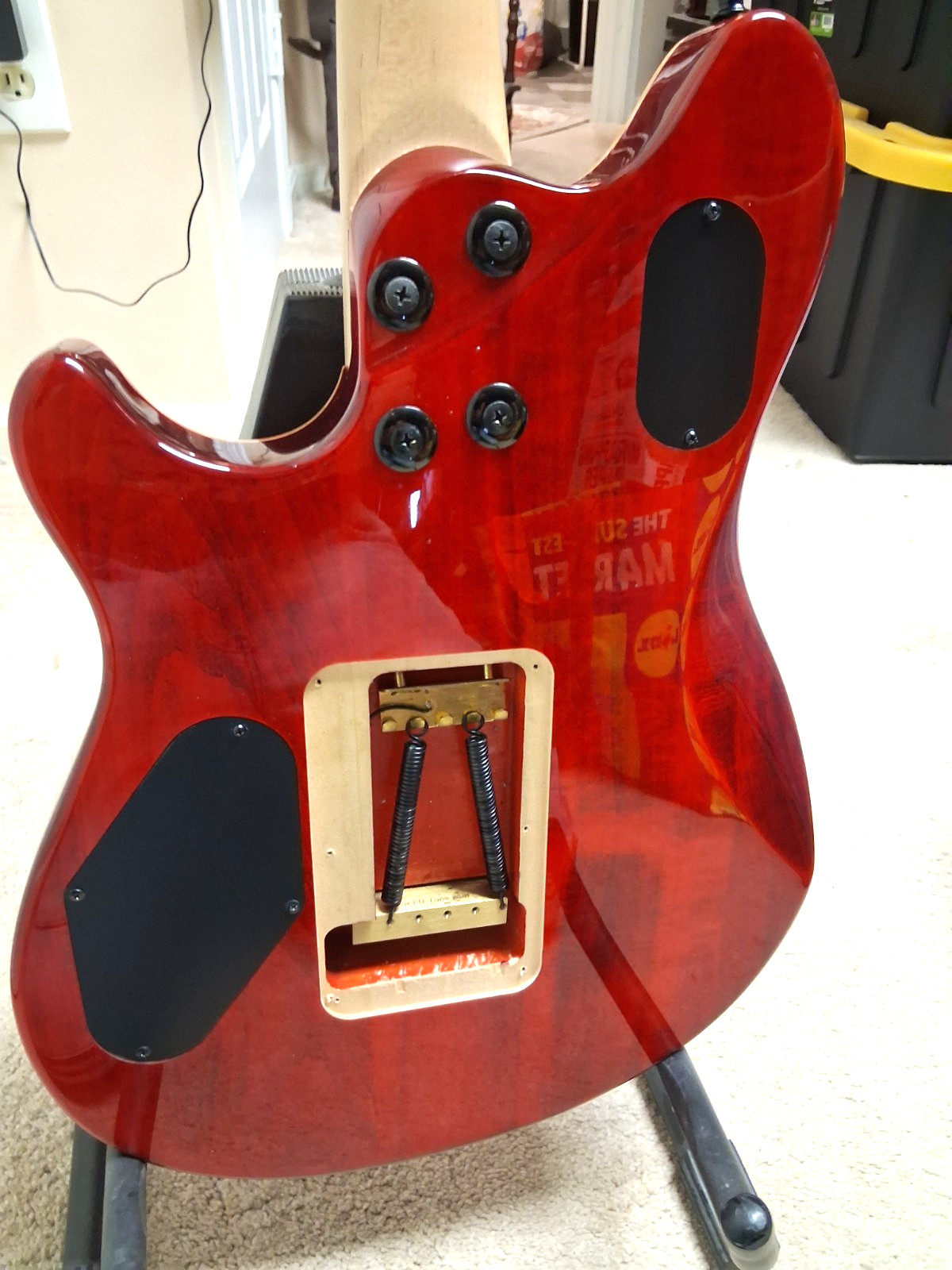 EVH Wolfgang Special Guitar CUSTOM RED QUILT Floyd Rose- HARD SHELL case & KEY!