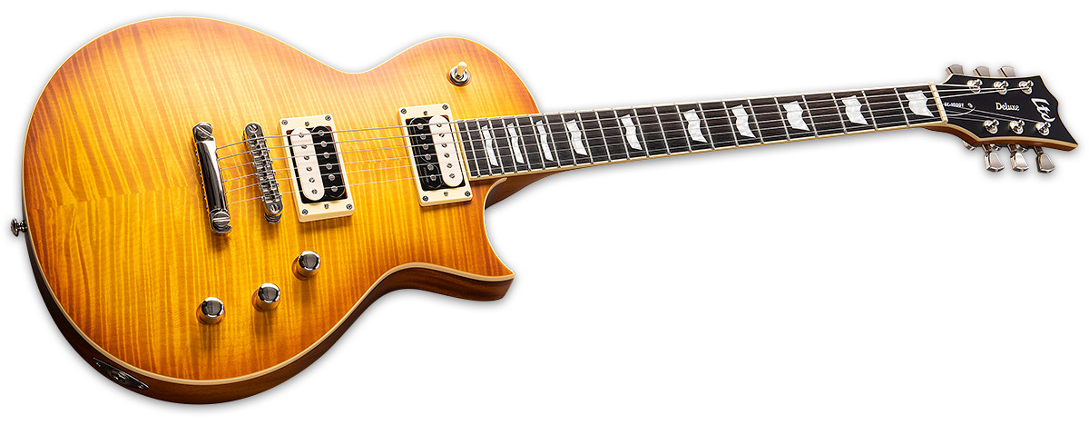 ESP LTD EC-1000T Fluence Honey Burst Satin FM Electric Guitar + Hard Case