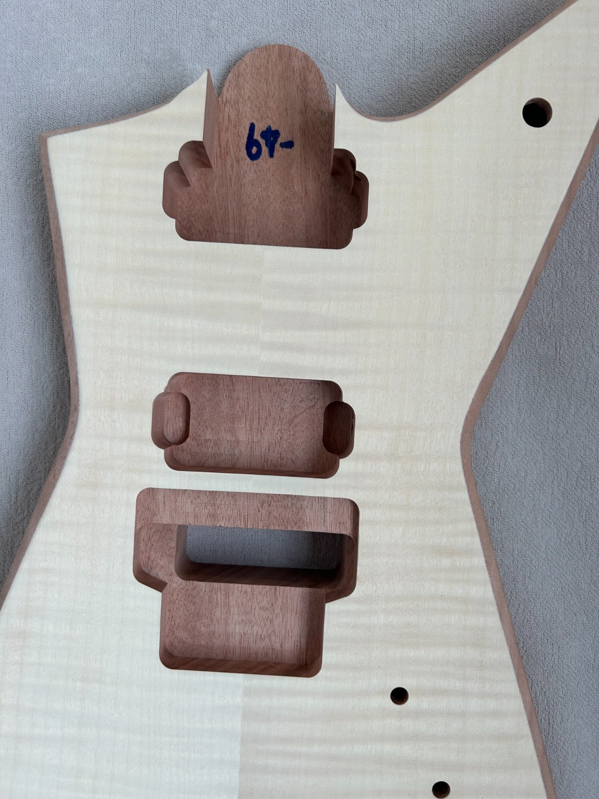 DIY Electric Guitar Kit Dimebag Stealth Style Mahogany Body Rosewood Fretboard