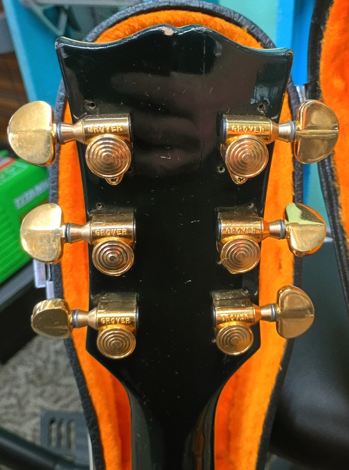 Ibanez Custom LP – 1977 Black- Grover Tuners All Gold Hardware Original Case