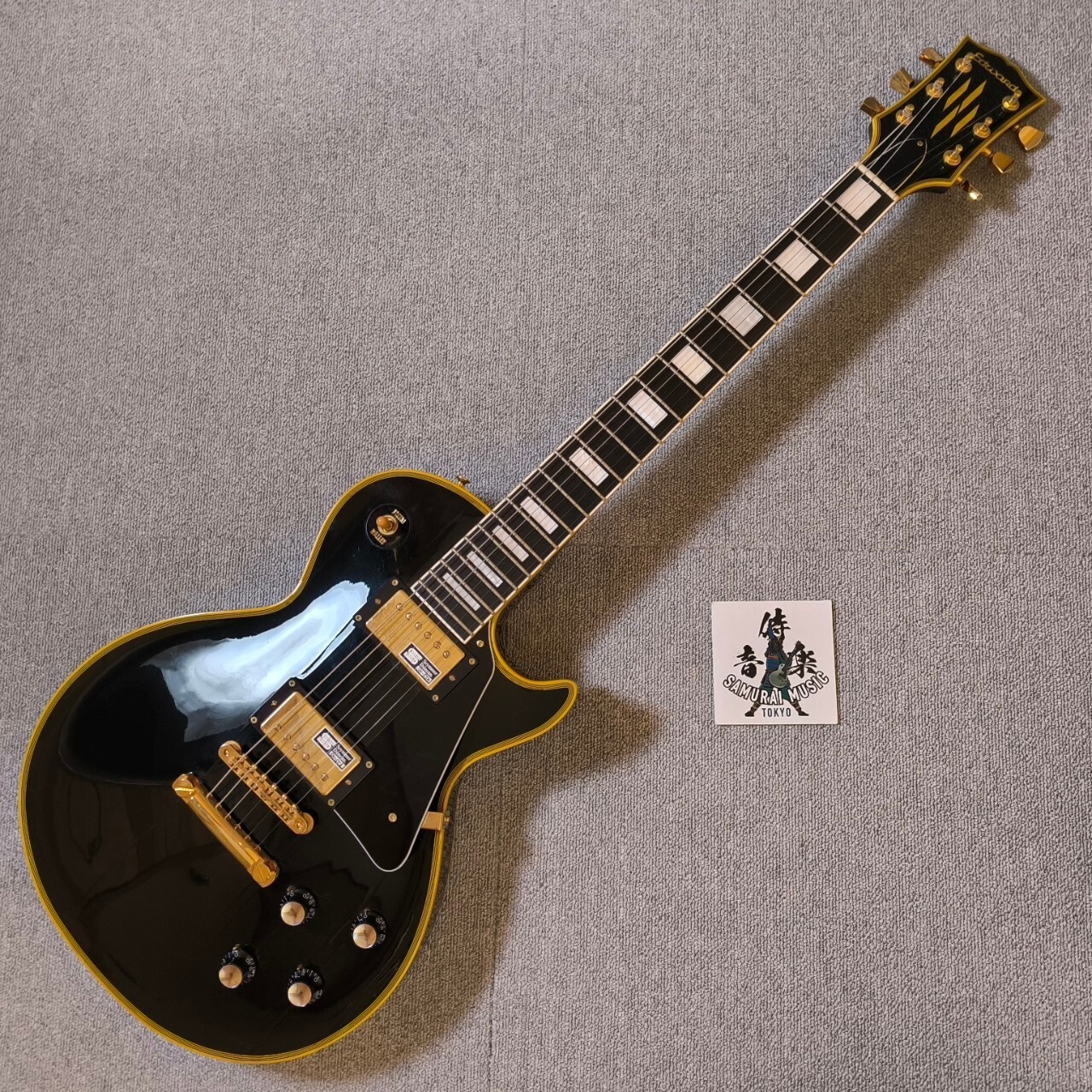 Edwards By ESP Les Paul Custom Model Black Electric Guitar Used Made In Japan