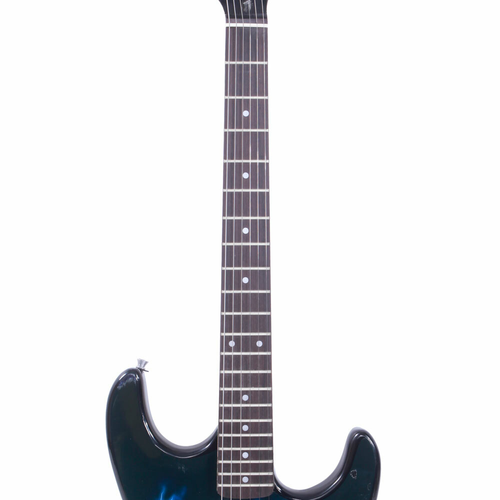 Lightning Style Electric Guitar Power Cord/Strap/Bag/Plectrums Black & Dark Blue