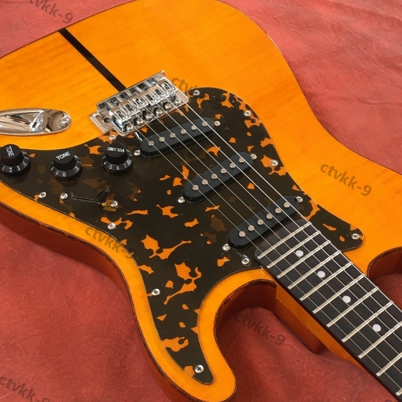 Electric Guitar Custom Binding Flame Maple Top SSS Basswood Body BEST OFFER