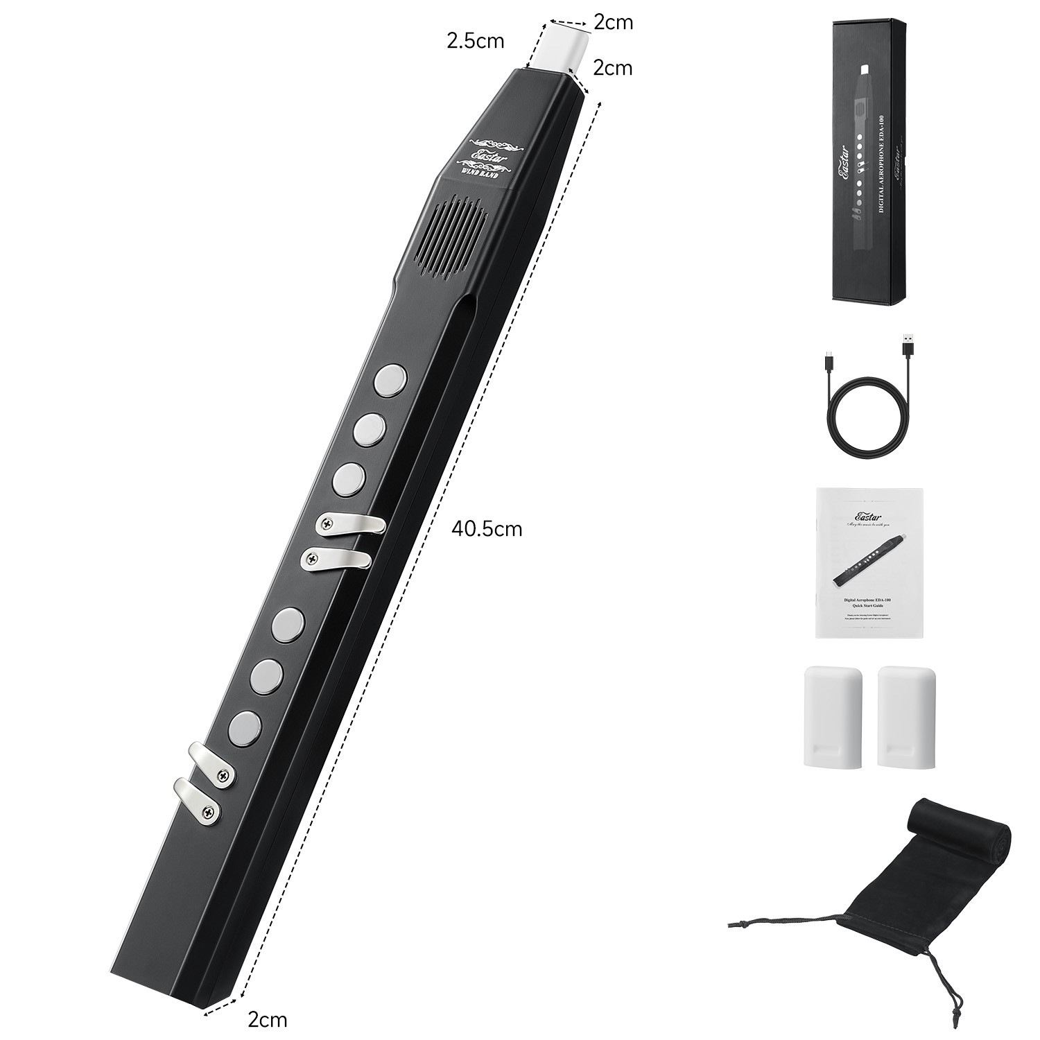 Eastar EDA-100 Electric Saxophone For Beginner 27 Tones Digital Woodwind New.