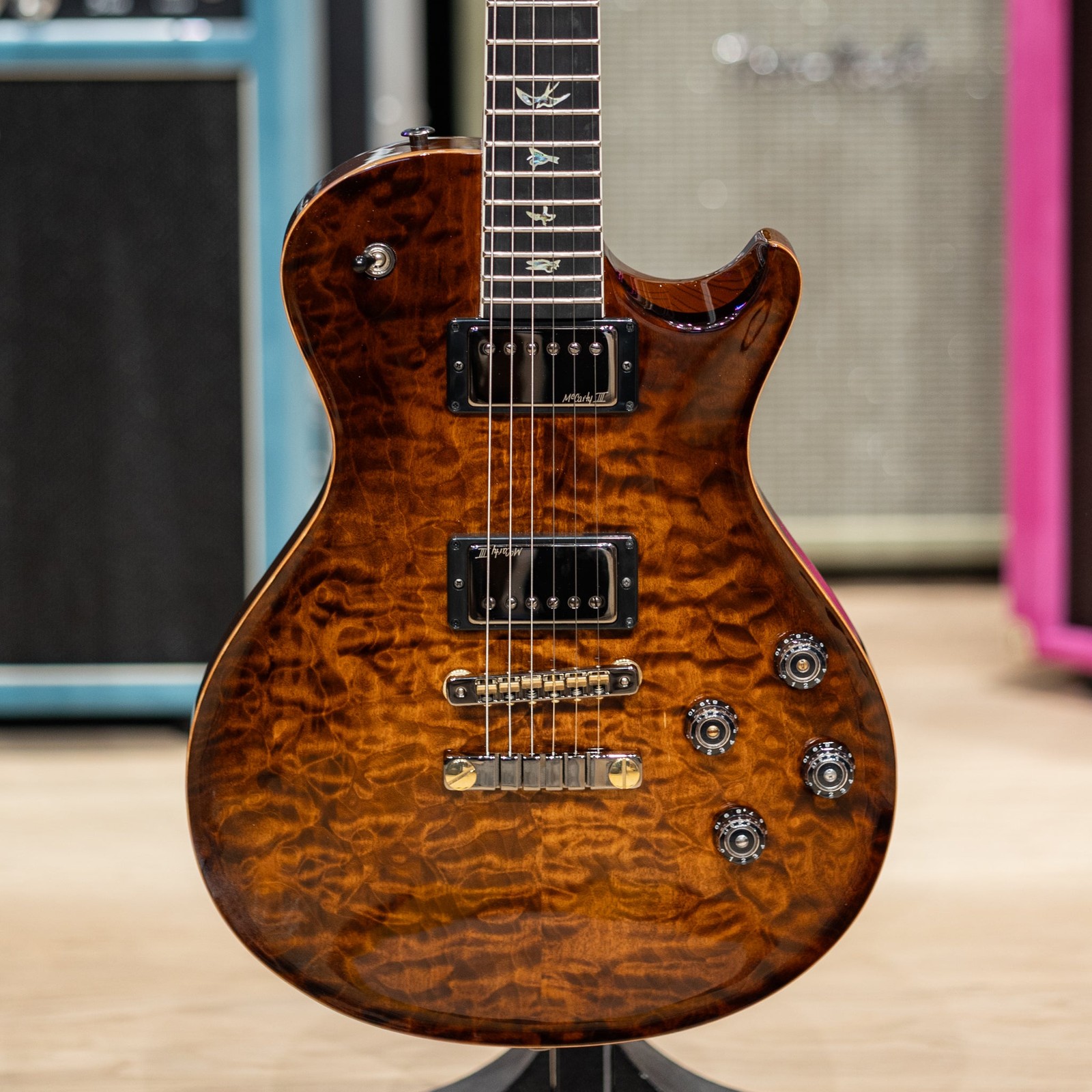 PRS Wood Library McCarty 594 Singlecut 10-Top – Orange Tiger Quilt