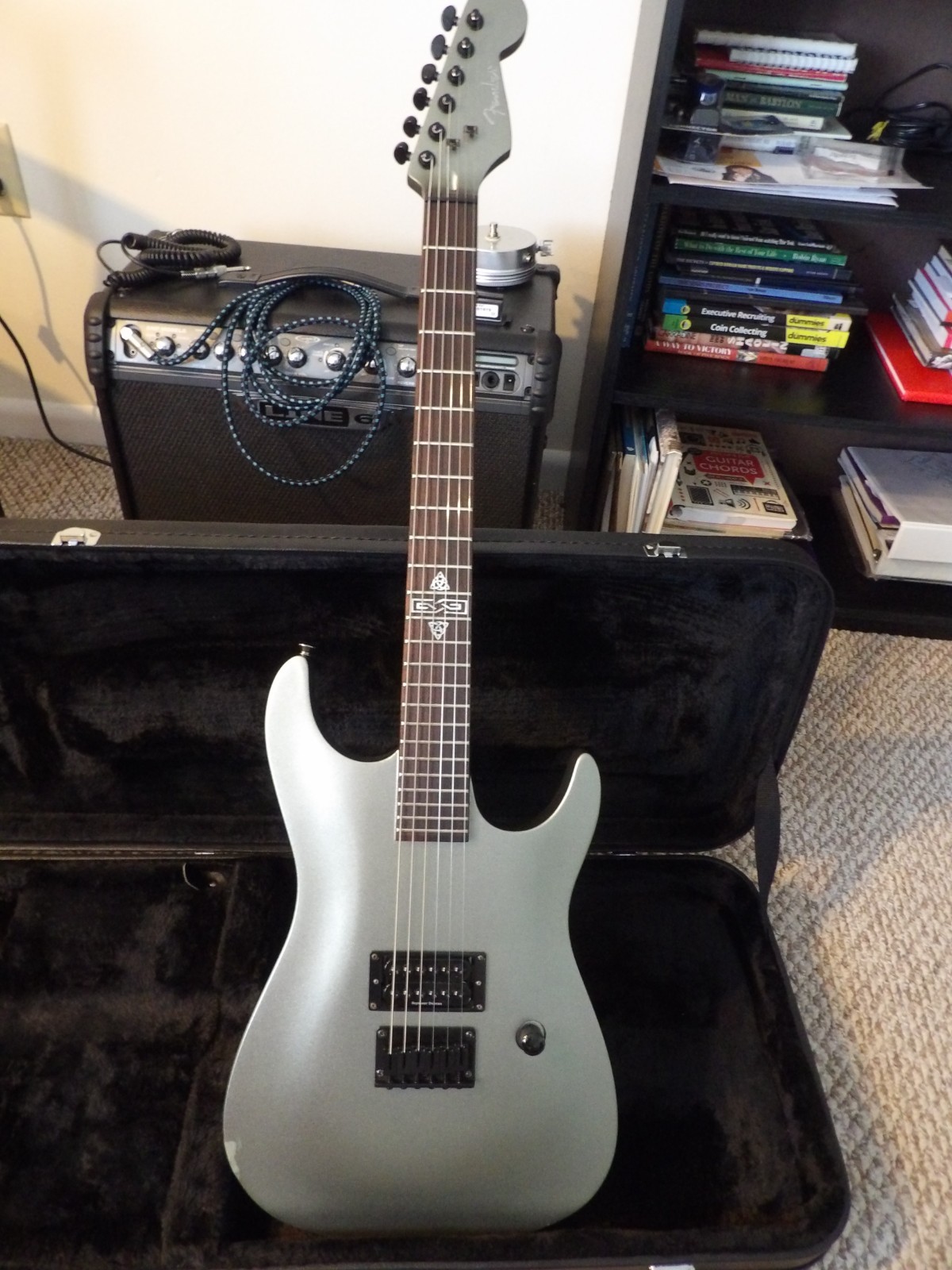 Fender Showmaster Single Humbucker – Pewter, with HSC