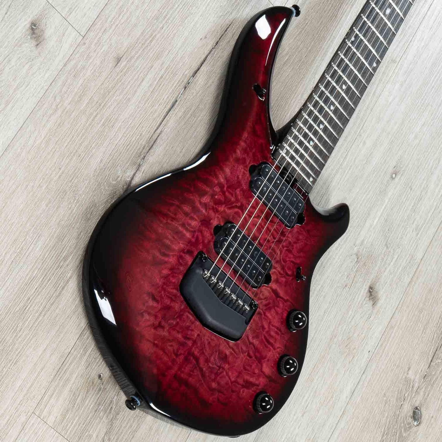 Ernie Ball Music Man BFR John Petrucci Majesty 7-String Guitar, Quilt Red Nebula