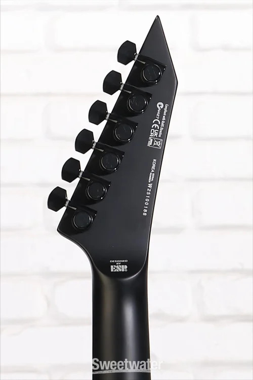 ESP LTD MH-1000 Baritone Electric Guitar – Black Satin