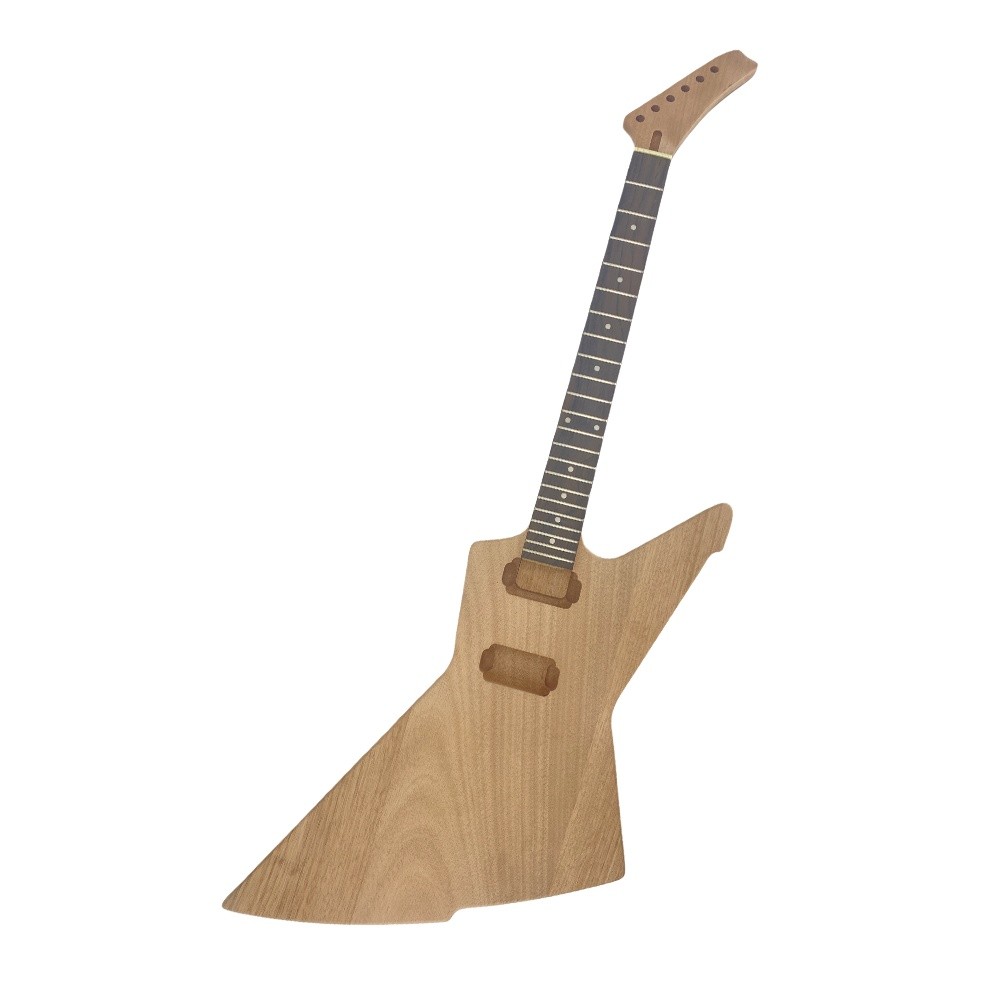 Electric Guitar Kit 22 Fret 24.75 Inch Rosewood Fretboard with Pickguard