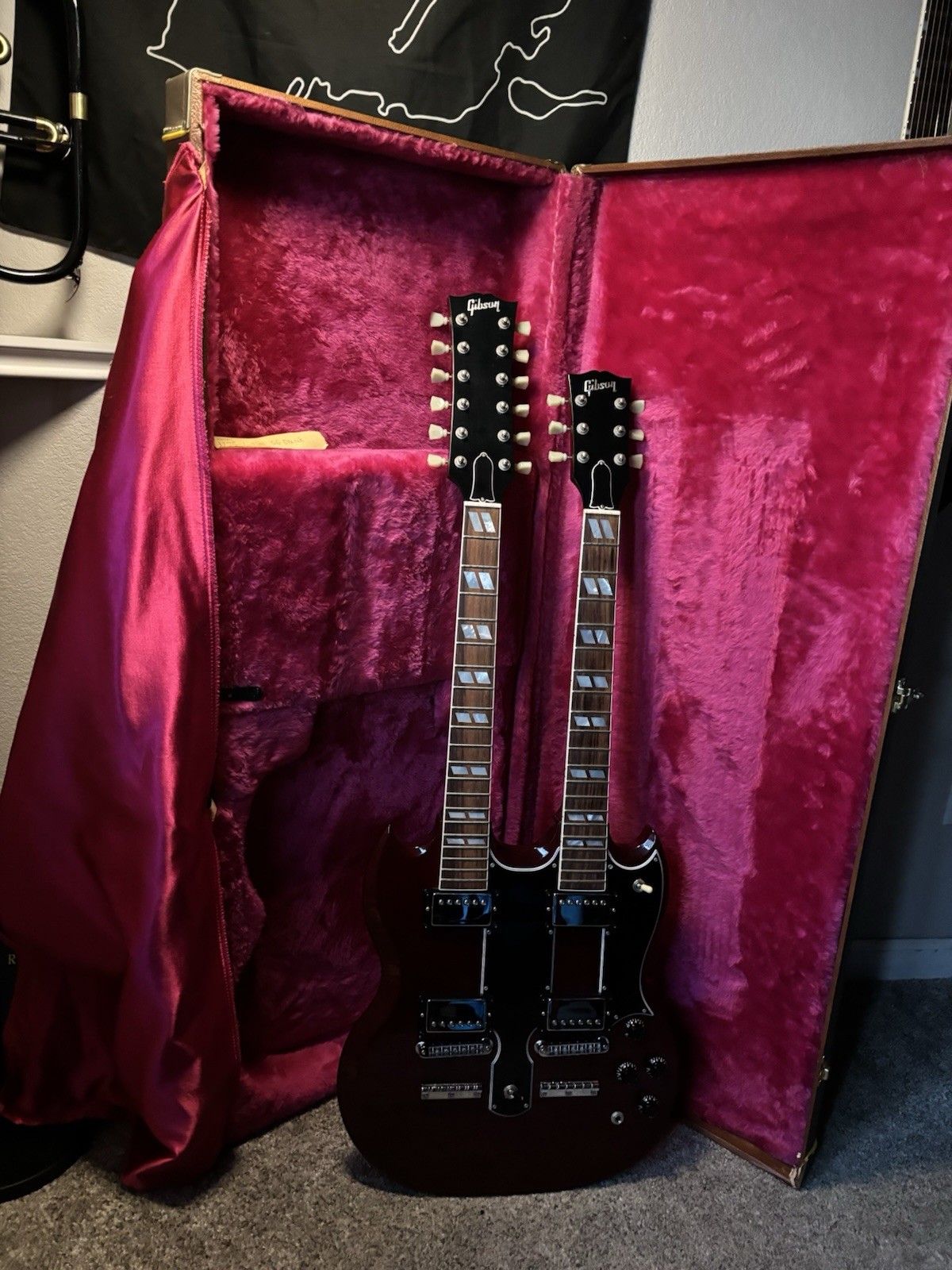 1992 Gibson EDS-1275 Double Neck SG Cherry Red with Original Hardshell Case