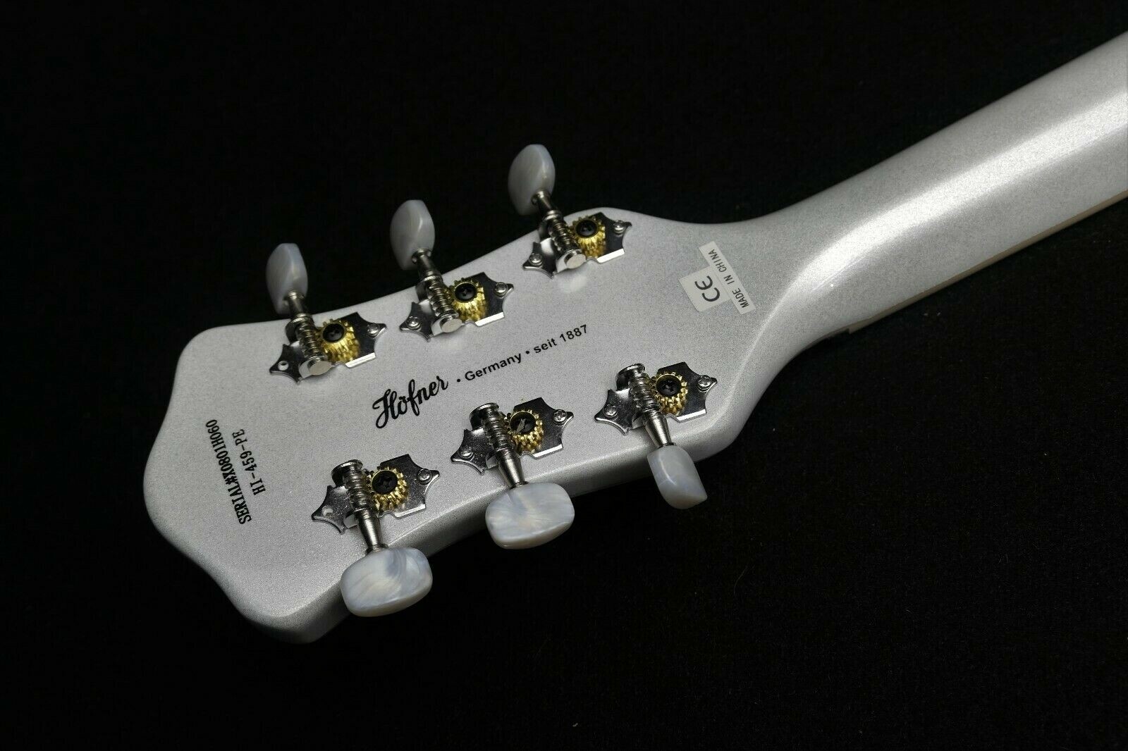 HOFNER HI-459-PE PW PEARL WHITE IGNITION SERIES 6 STRING VIOLIN SHAPE GUITAR 2nd