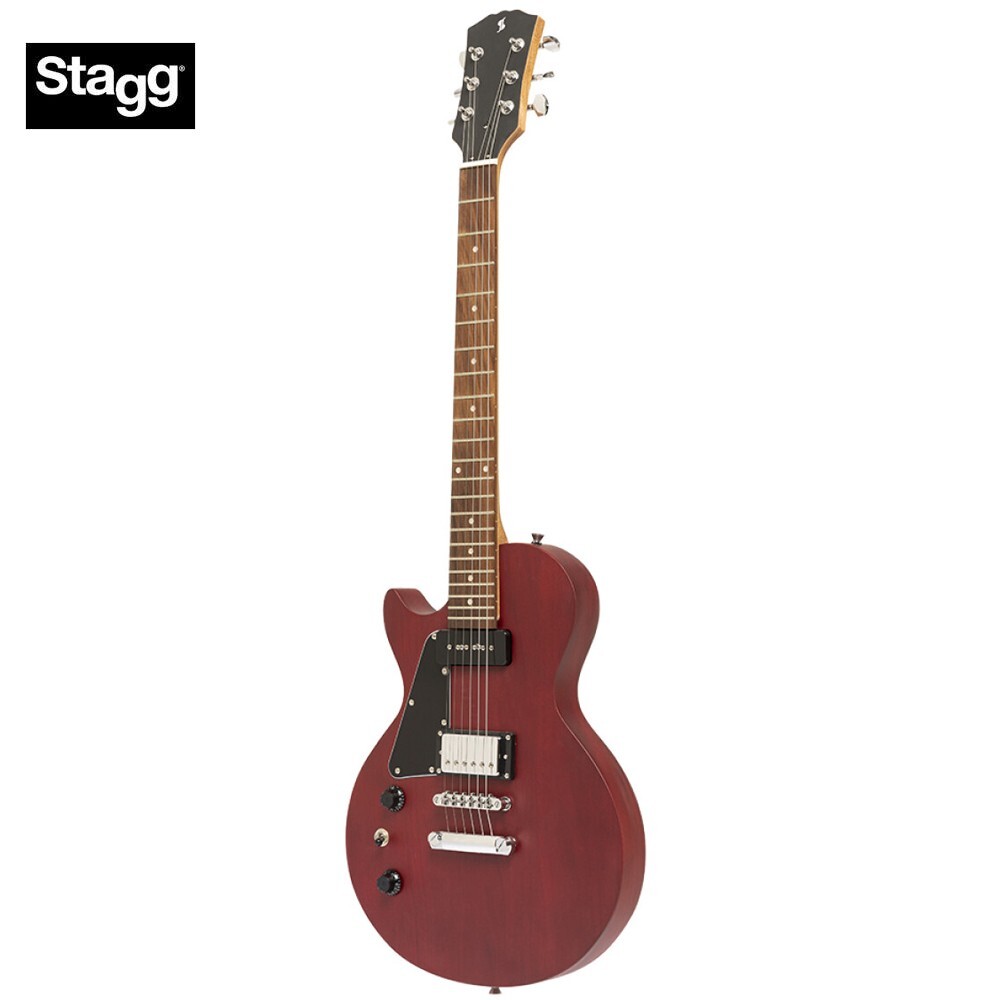 Stagg SEL-HB90 CHRRYL Solid Mahogany P90 LEFT HAND Electric Guitar Cherry