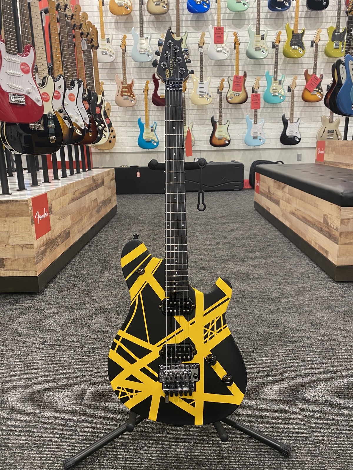 Excellent EVH Wolfgang Special Striped Electric Guitar, Ebony Fingerboard, Black