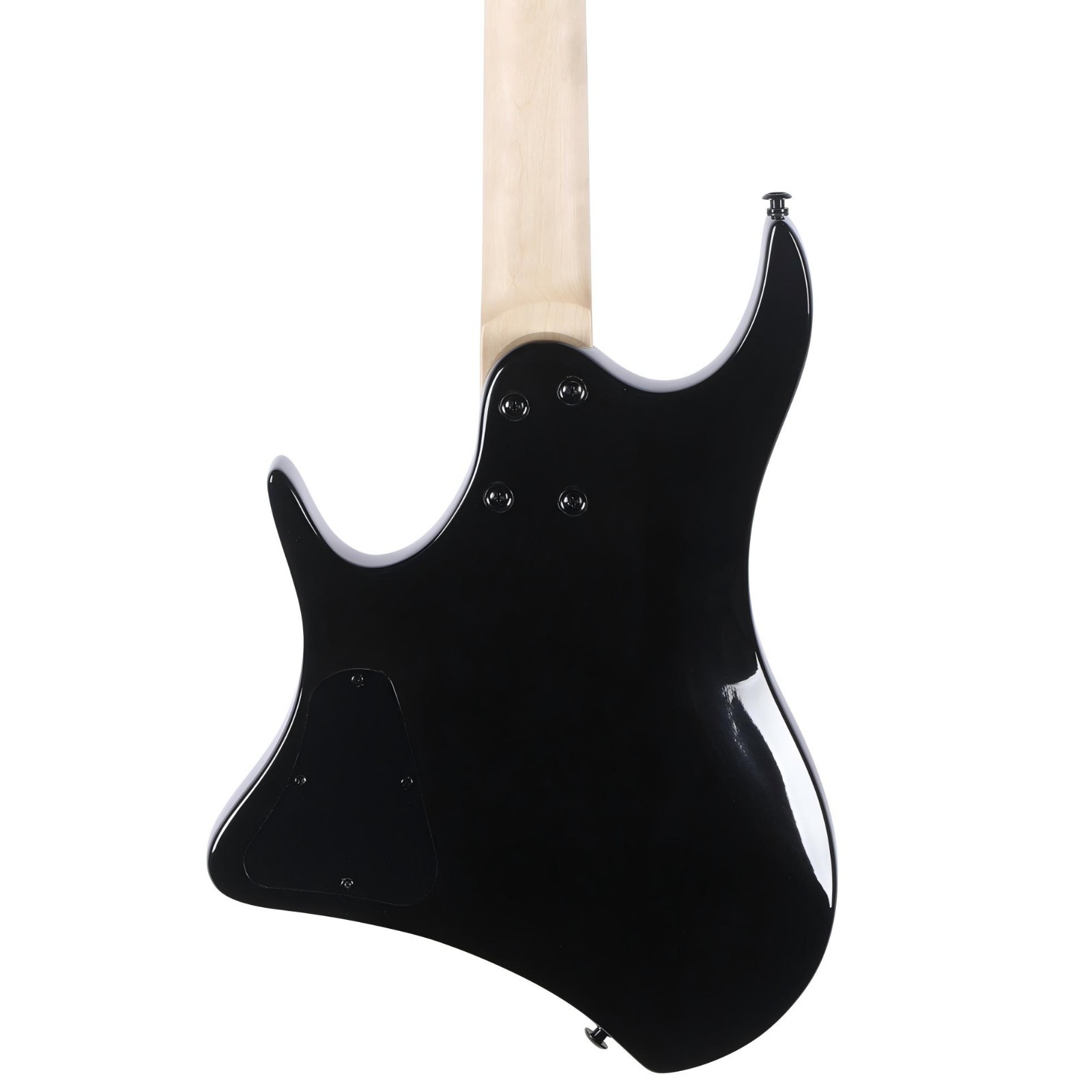 6-String Grote Headless Electric Guitar, Solid Body (Black)