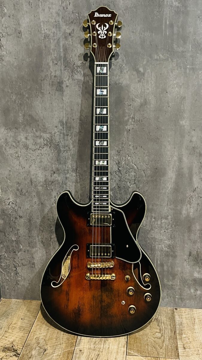 Ibanez Electric Guitar Semi Acoustic AS113B-TBC Tobacco Brown From JAPAN