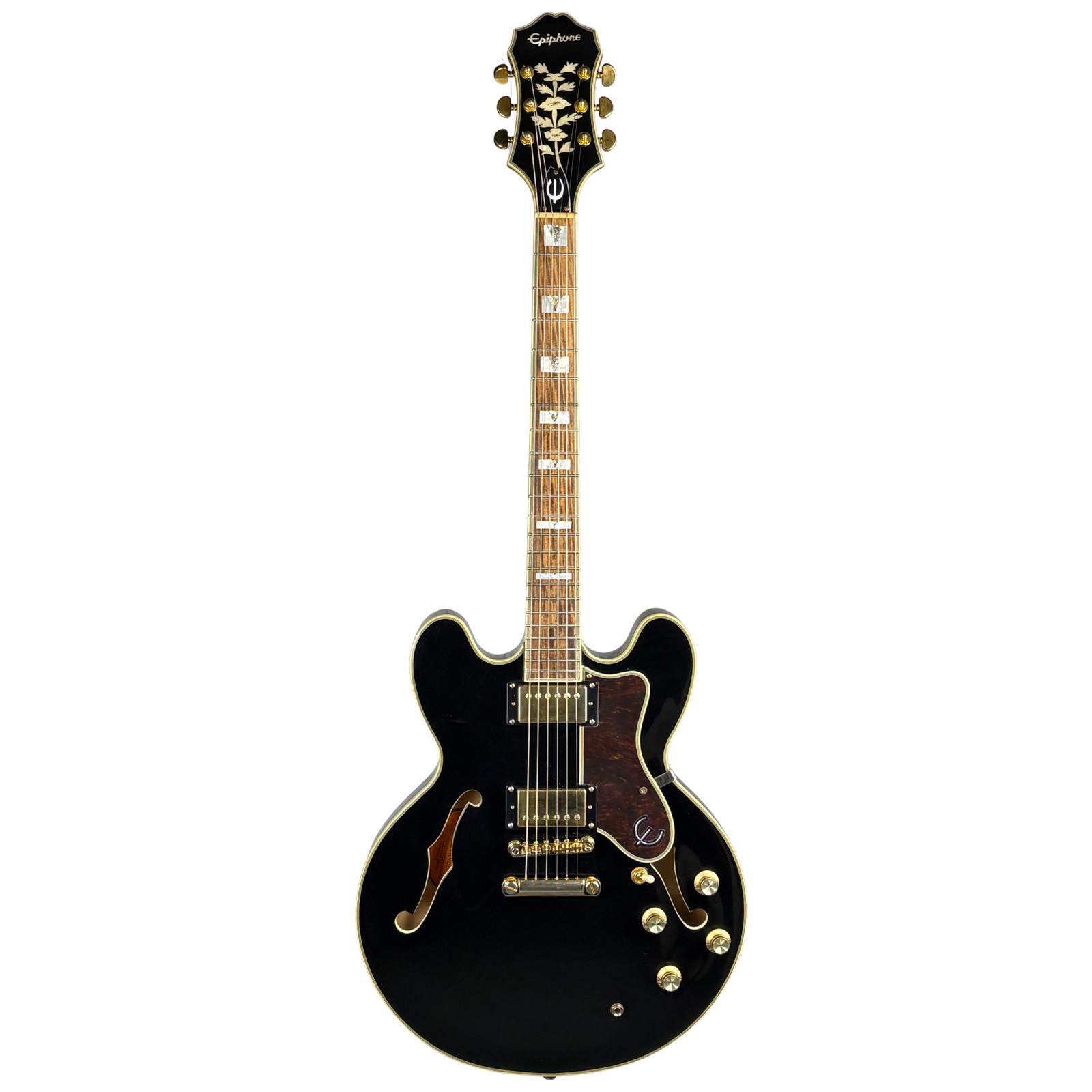 Epiphone Sheraton II Pro Ebony Semi-Hollow Electric Guitar 2019 (Used)
