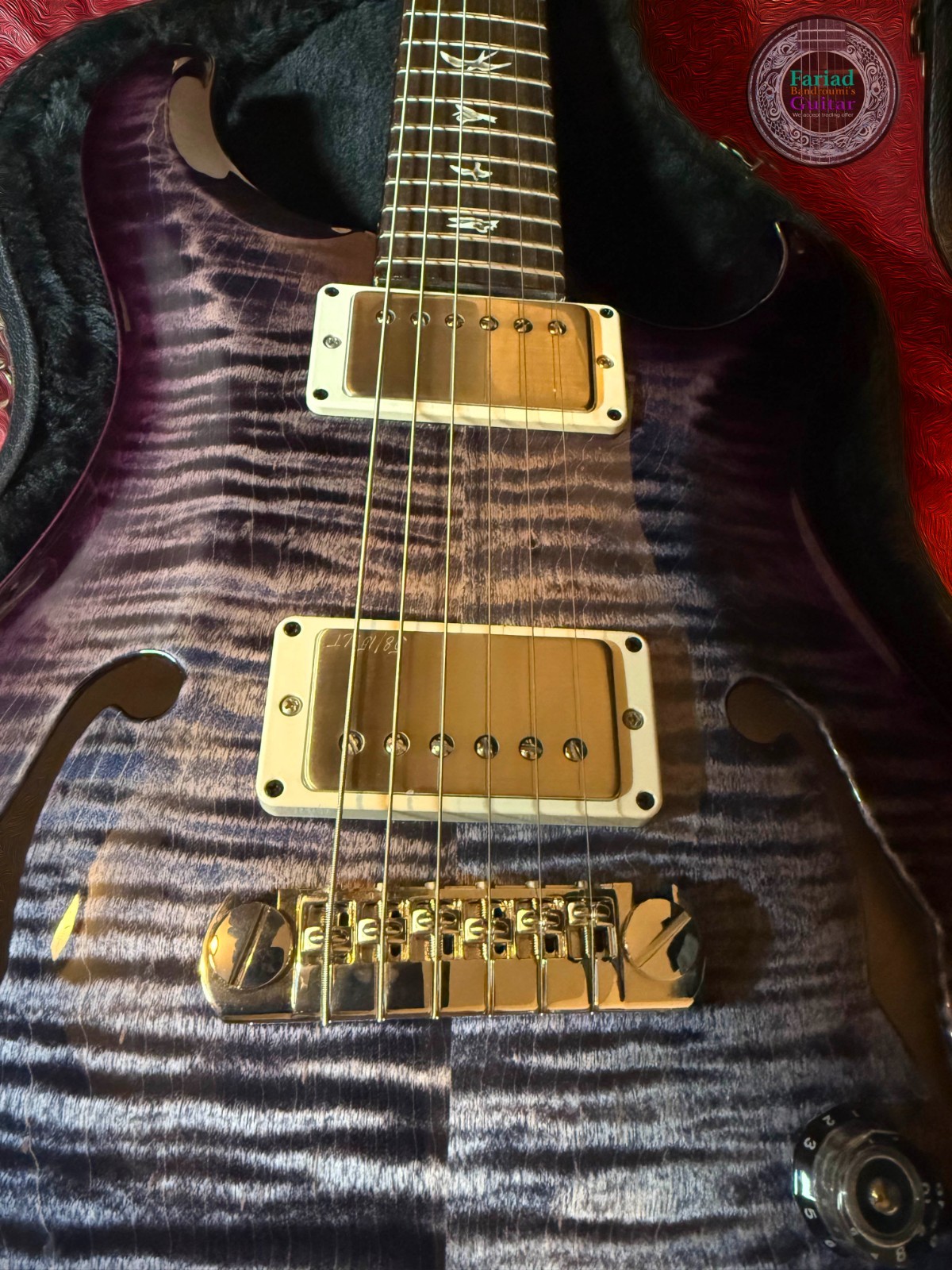 PRS Hollowbody II Piezo Hollow Body, Custom Purple Mist Finish( “Brand New” )