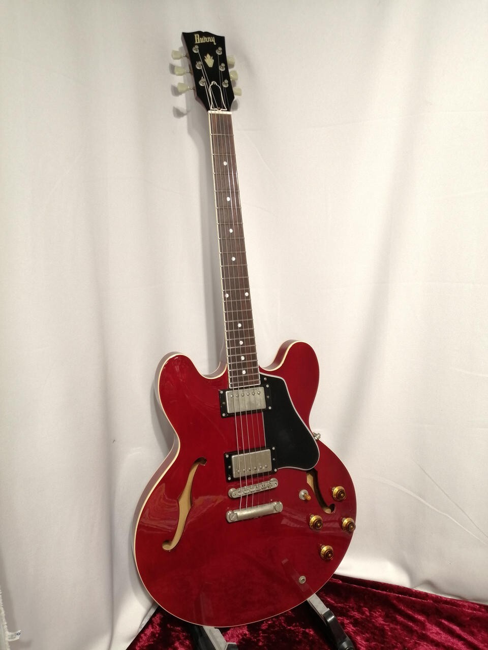 [Burny] RSA-100 Revival Series Red Made in Japan 1980s Electric Guitar With Case