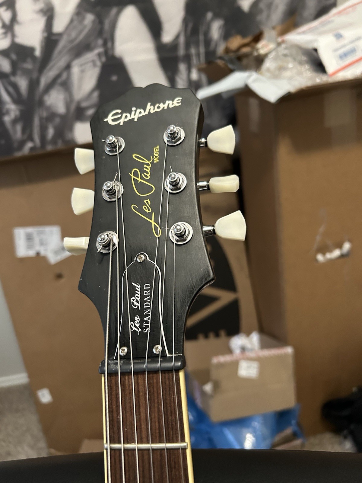 Modded Epiphone Les Paul guitar