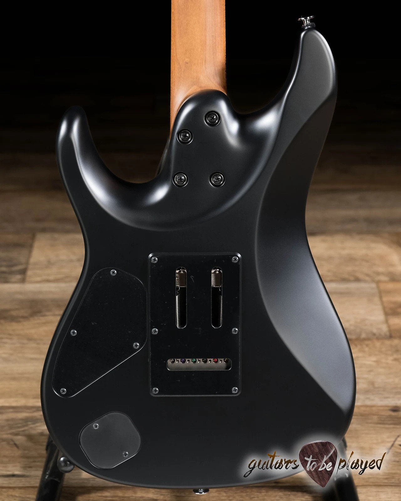Ibanez AZ2402 Prestige HH Roasted Maple Neck Guitar w/ Case – Black Flat