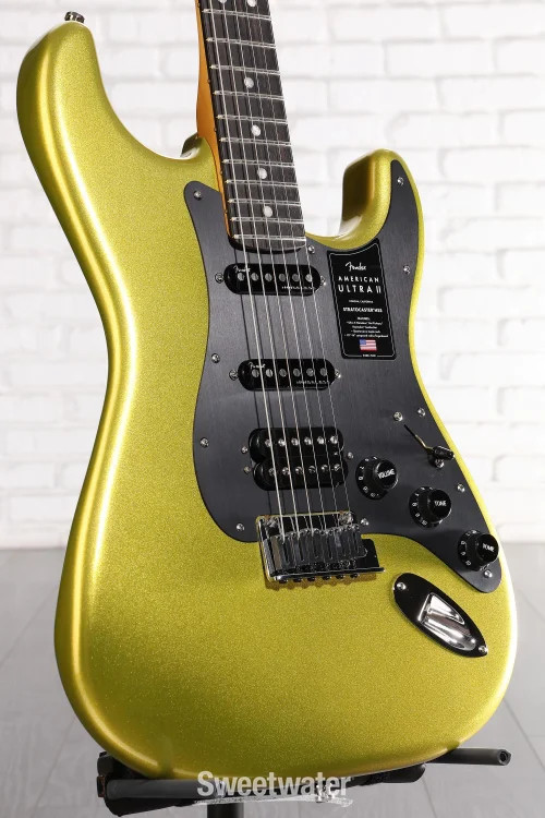 Fender American Ultra II Stratocaster HSS Electric Guitar – Solar Flare with