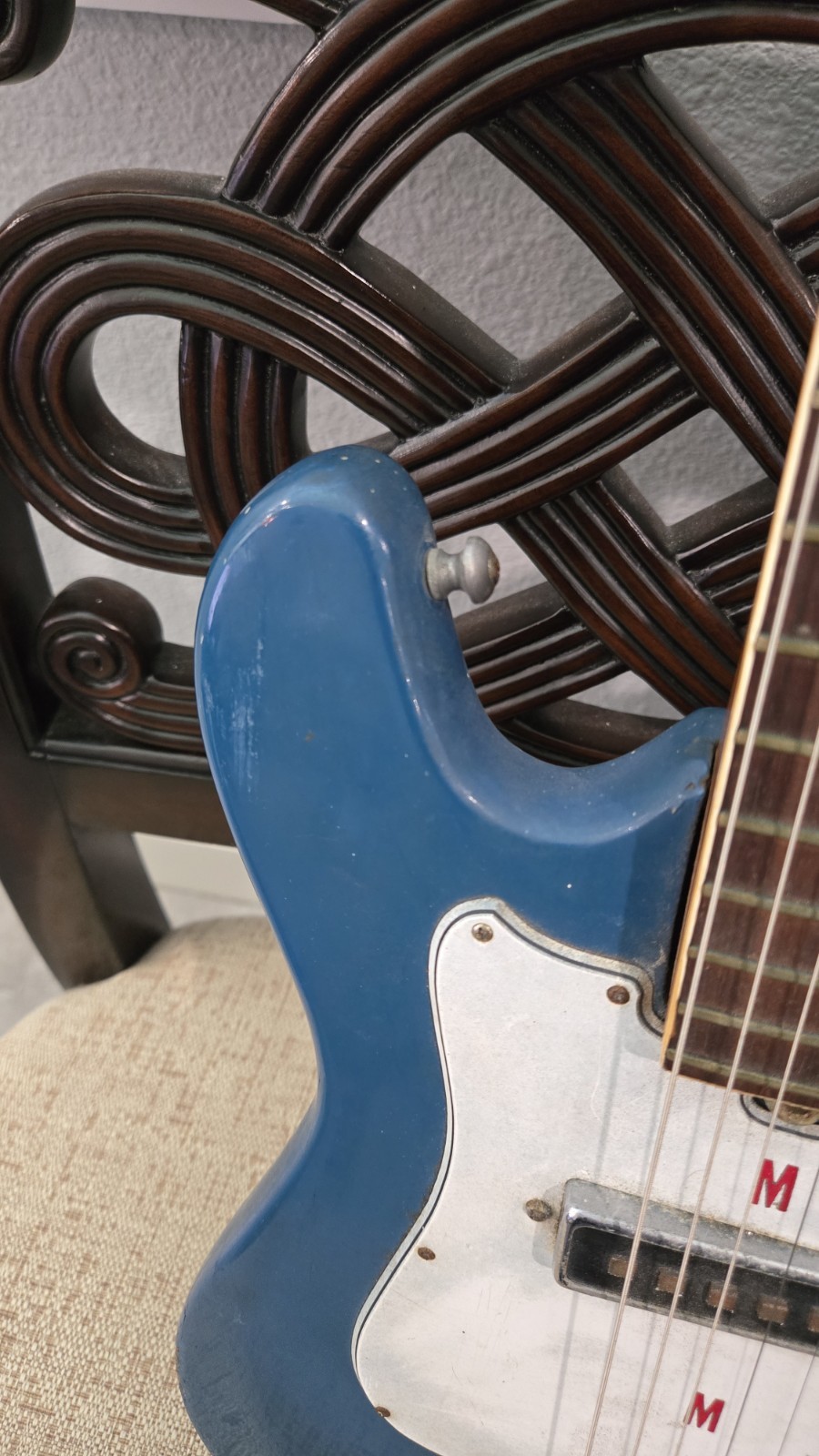Vintage 1960s Kawai Telstar Electric Guitar Blue MIJ Japan Working
