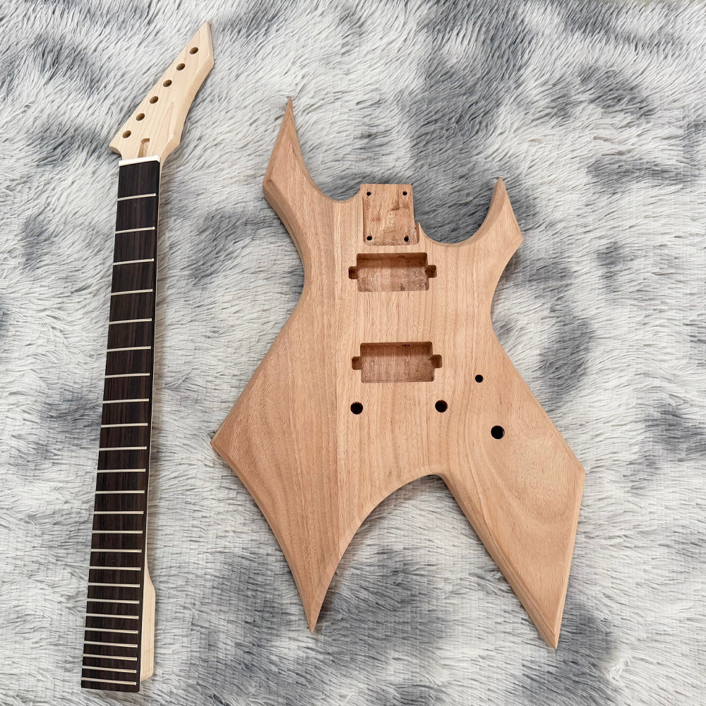 DIY BC Rich Electric Guitar Kit Mahogany Body Rosewood Fretboard BK Part